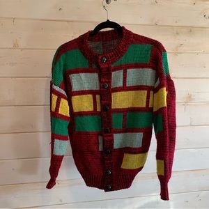 Handmade Knit Colourful Cardigan